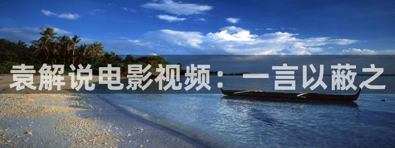 青苹果影院网址：袁解说电影视频：一言以蔽之
